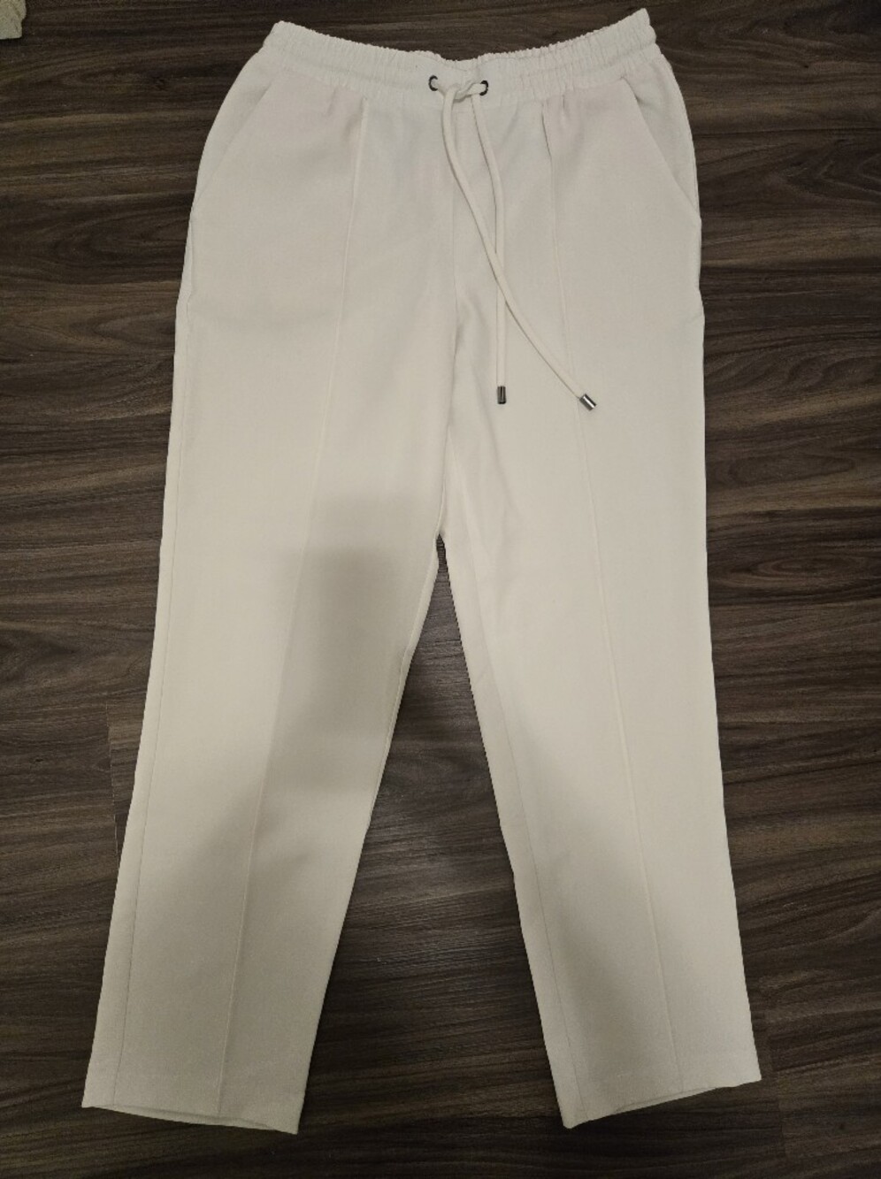 Nine West Cream Drawstring Jogger Pants